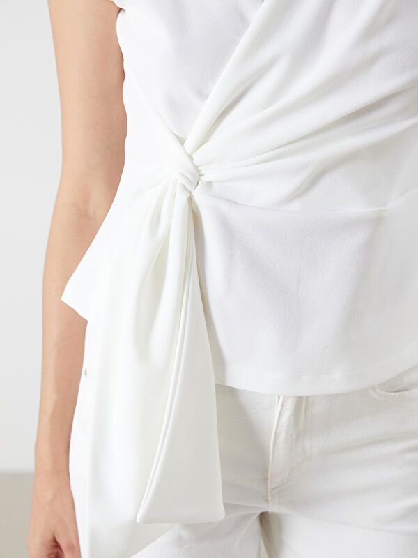 Moudda LC Waikiki - T-shirt jersey athlète Femme Ecru - Tunisie 3