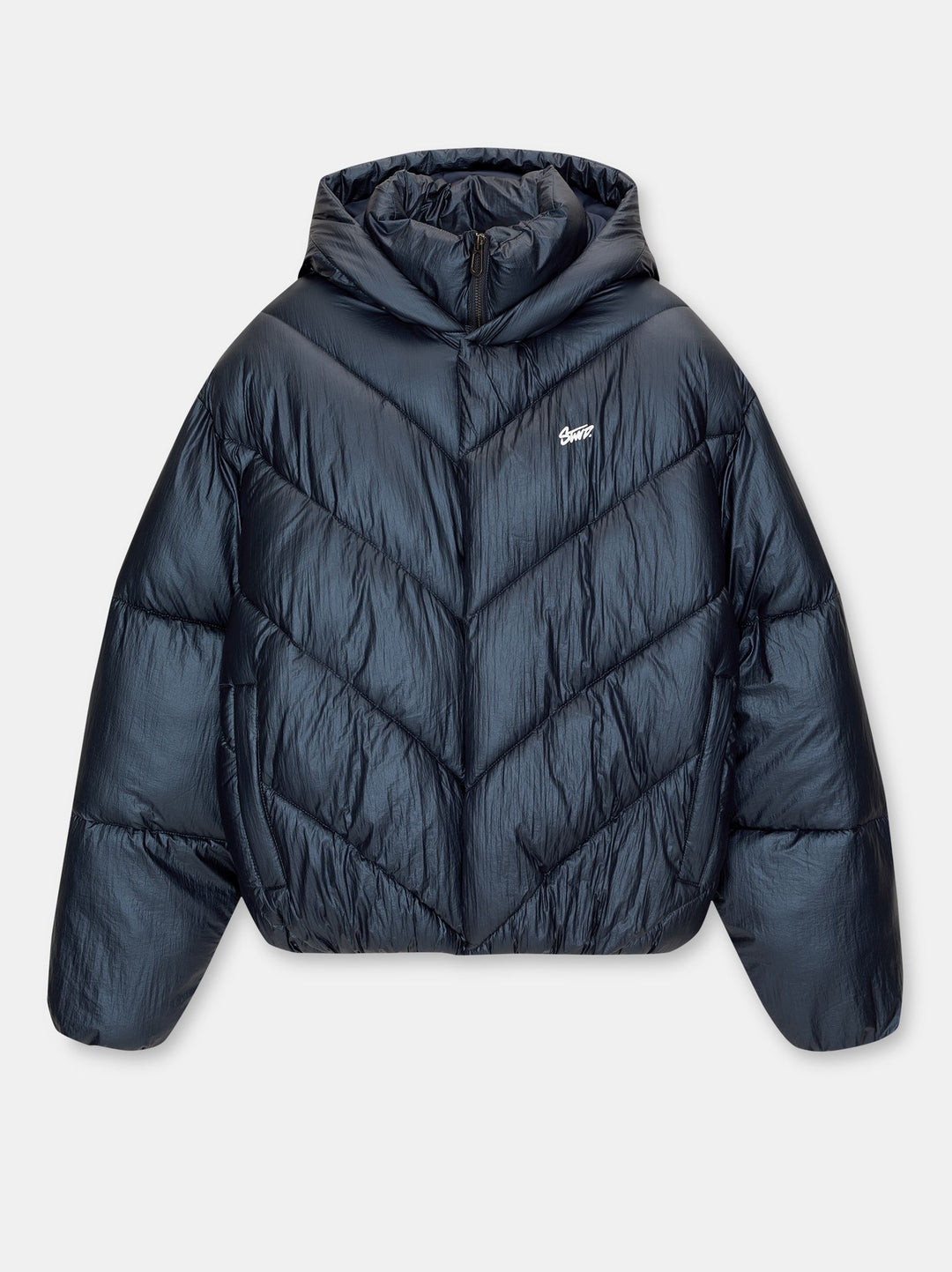 Moudda PULL & BEAR - Doudoune Brillante Crop Quiltings Inclinés avec Capuche - Tunisie 3
