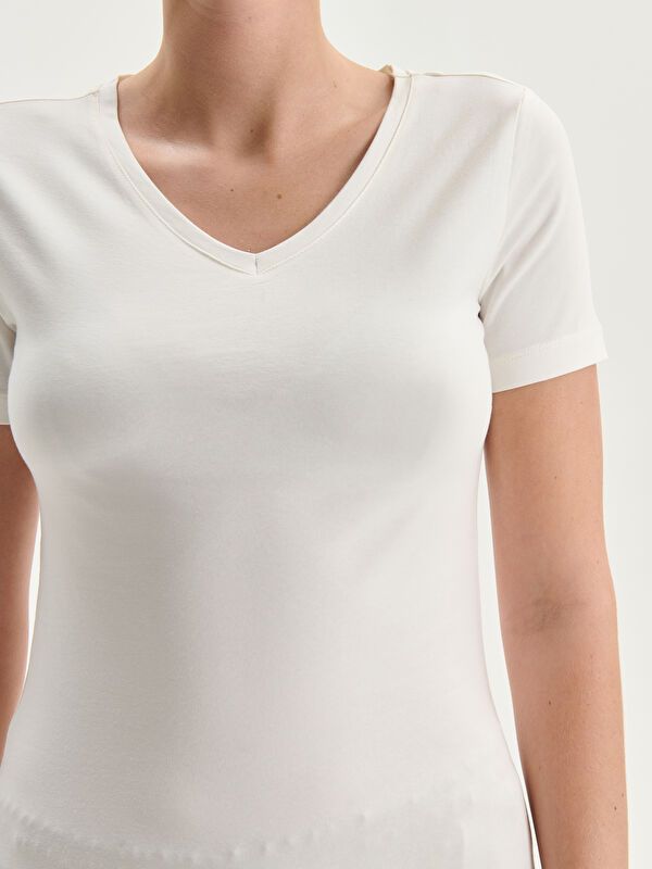 Moudda LC Waikiki - Body basique en jersey à manches courtes pour Femmes - Tunisie 3