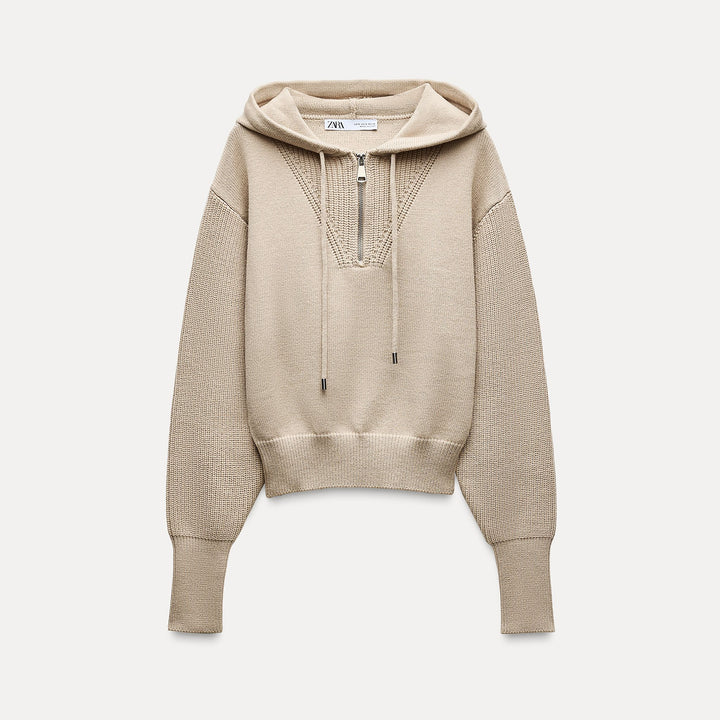 Moudda ZARA - Pull épuré capuche et fermeture éclair - Tunisie 1