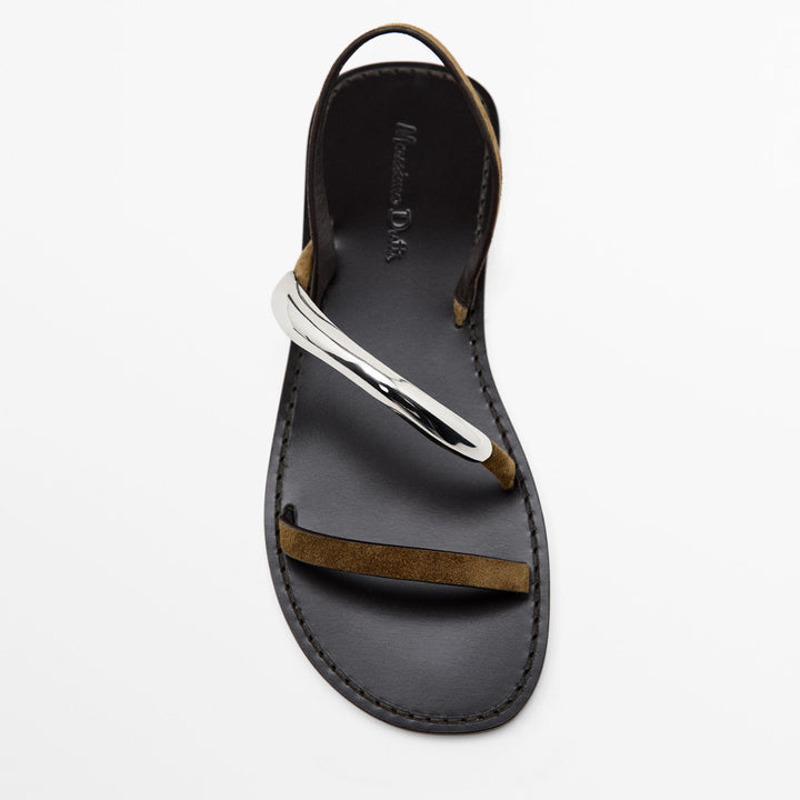 Moudda Massimo Dutti - Sandales plates détail empeigne - Tunisie 4