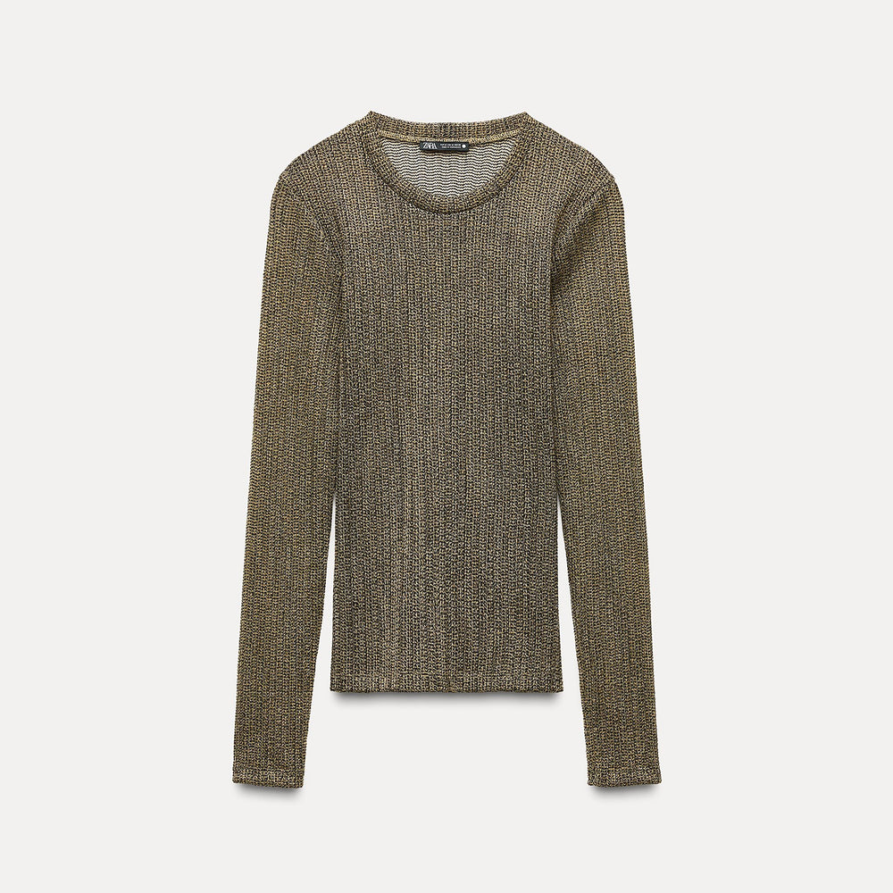 Moudda ZARA - Top Motif Chevrons Lurex - Tunisie 2