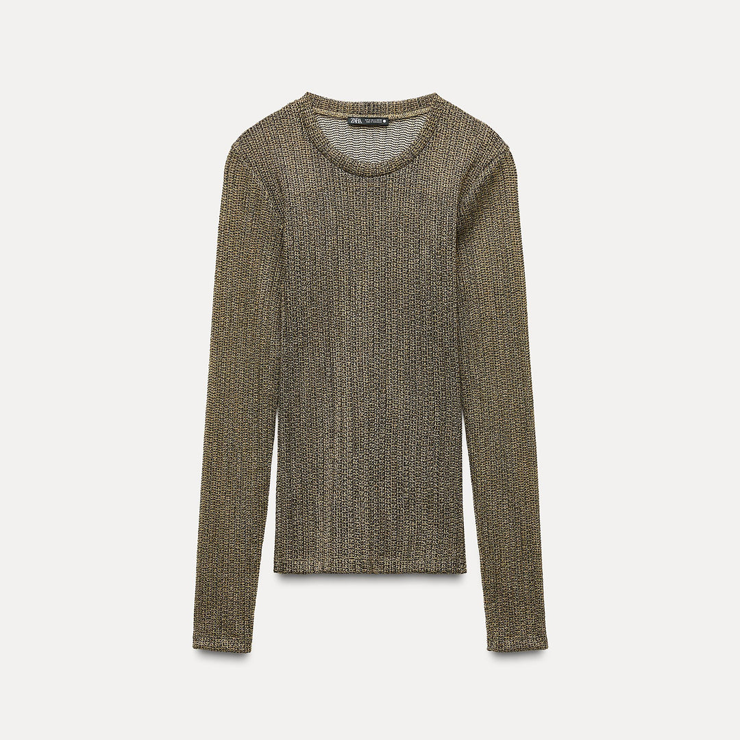 Moudda ZARA - Top Motif Chevrons Lurex - Tunisie 2