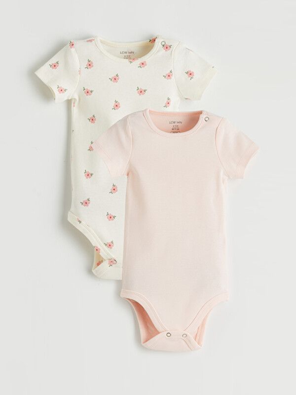 Moudda LC Waikiki - Body imprimé manches courtes en jersey - tenue de sport pour Fille couleur Écru imprimé - Tunisie 1