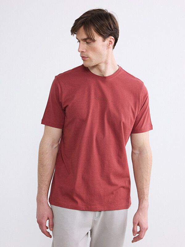 Moudda LC Waikiki - T-shirt imprimé manches courtes en jersey pour Homme couleur Rouge terne - Tunisie 1