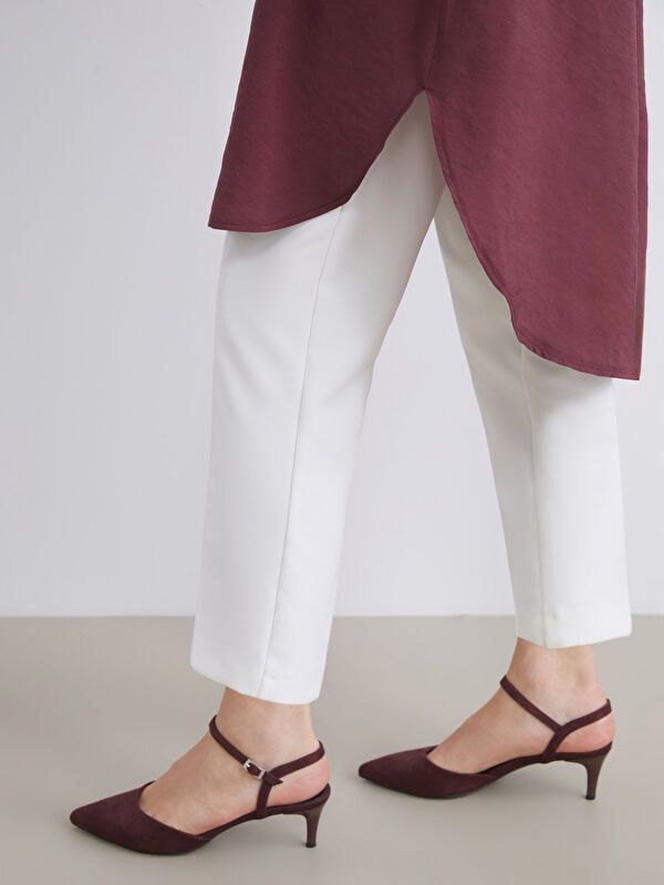 Moudda LC Waikiki - Tunique à manches longues Femme Bordeaux - Tunisie 3