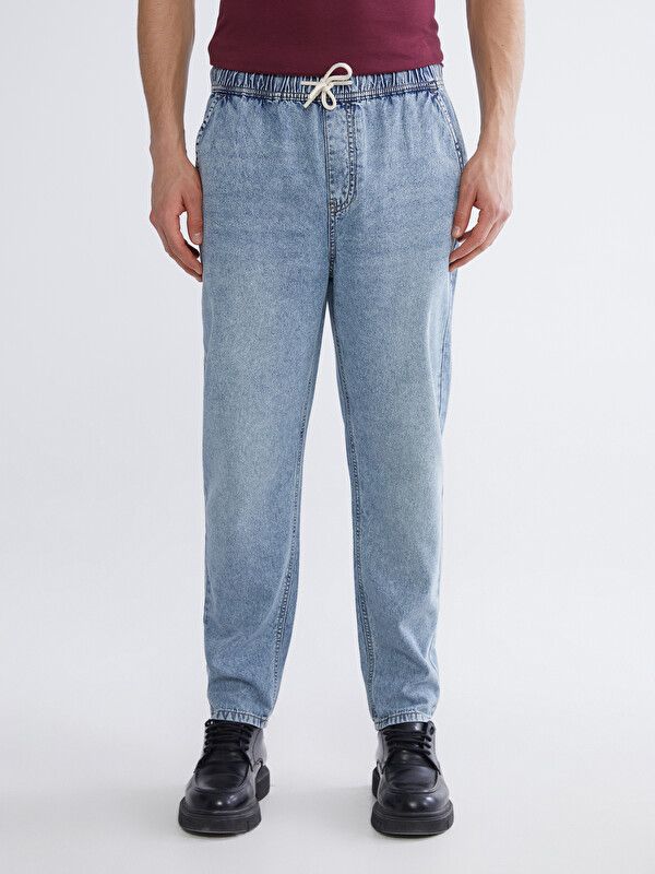 Moudda LC Waikiki - Jean basique en denim pour Homme couleur Bleu indigo clair rodé - Tunisie 2