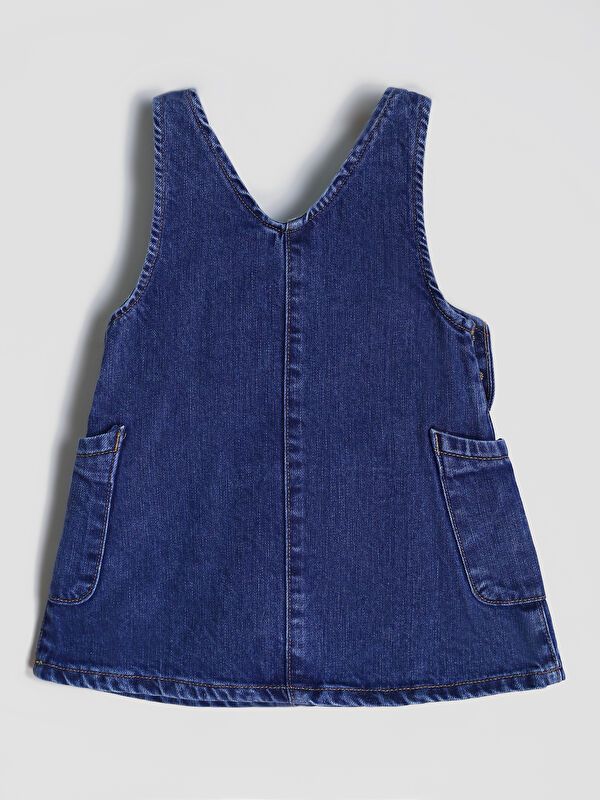 Moudda LC Waikiki - Robe tissée manches courtes denim Fille Rodéo mid indigo - Tunisie 2