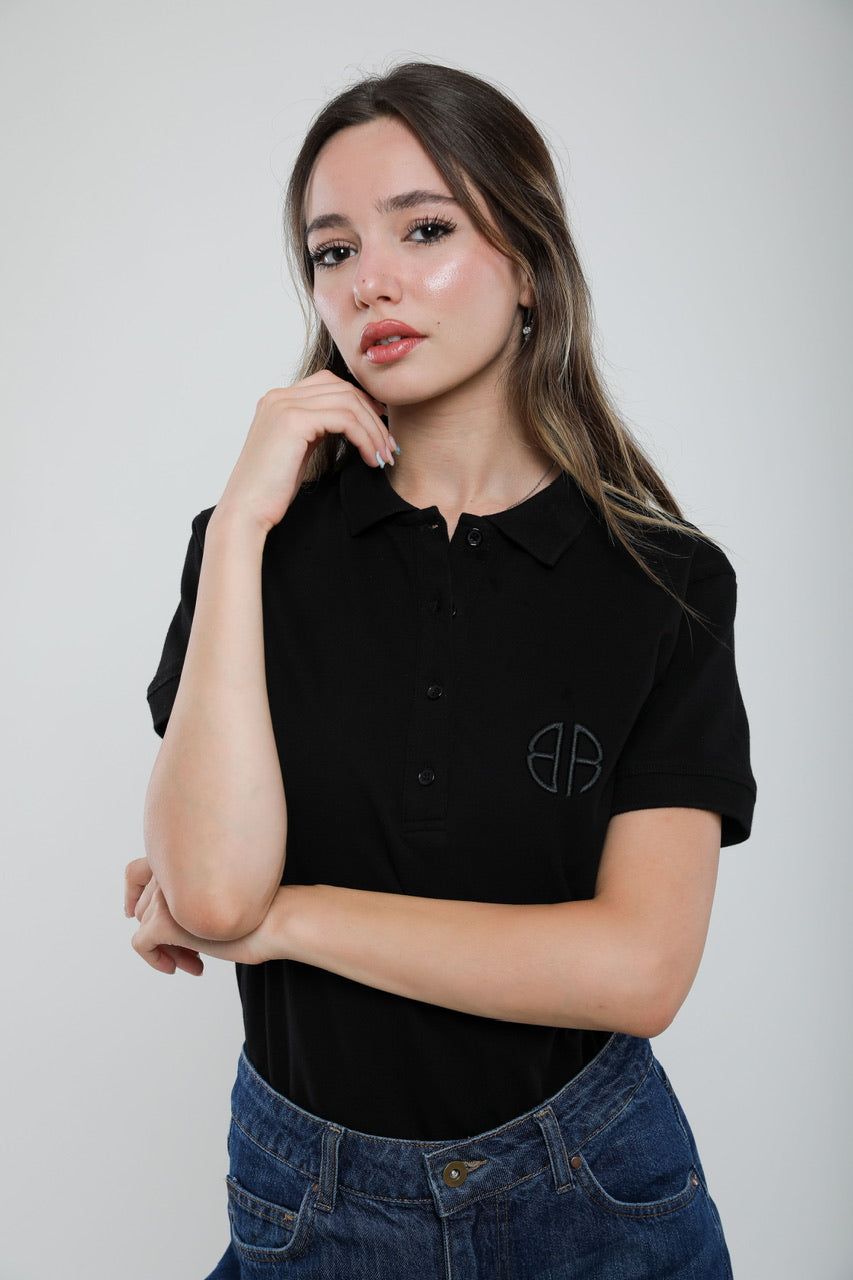 Moudda Billiorich - Polo Femme Slim Fit en Piqué de Coton - Tunisie 1