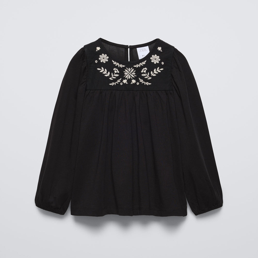 Moudda ZARA - T-shirt romantique fille, broderie poitrine - Tunisie 2