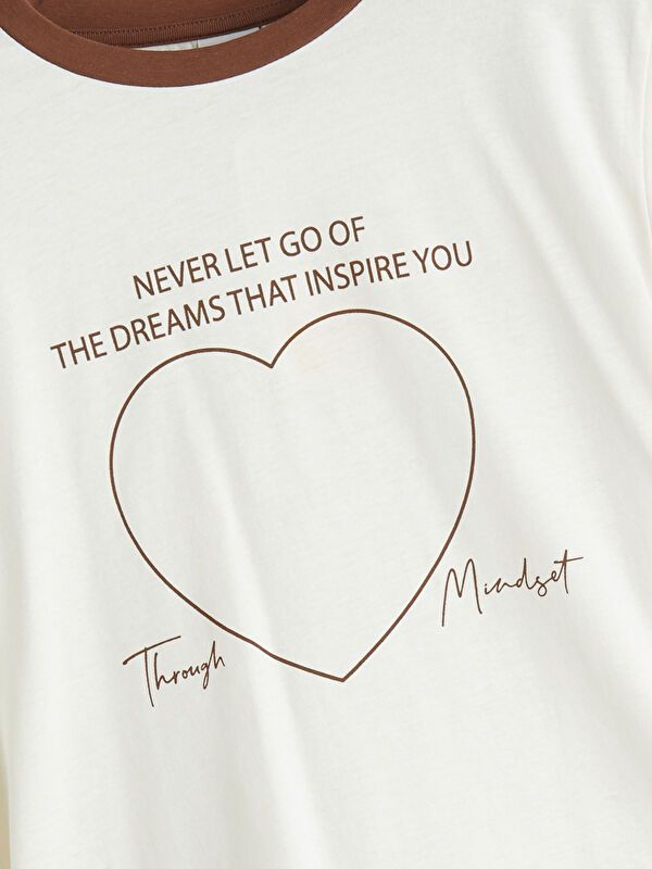 Moudda LC Waikiki - Body jersey manches courtes Fille Ecru - Tunisie 2