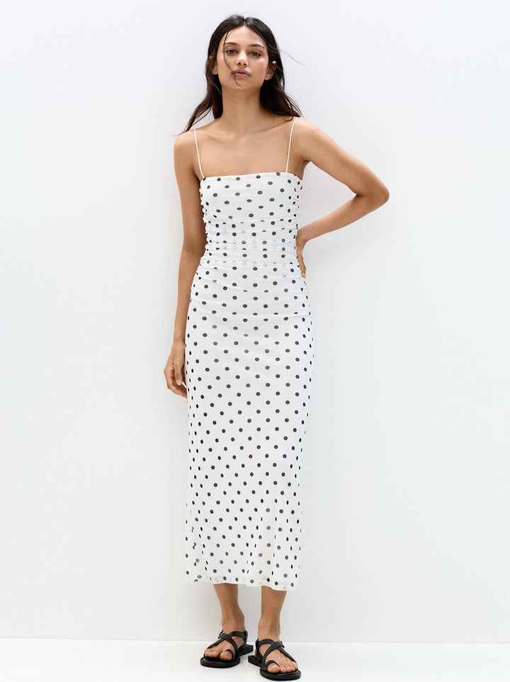 Moudda PULL & BEAR - Robe Midi - Fronces & Pois - Tunisie 2