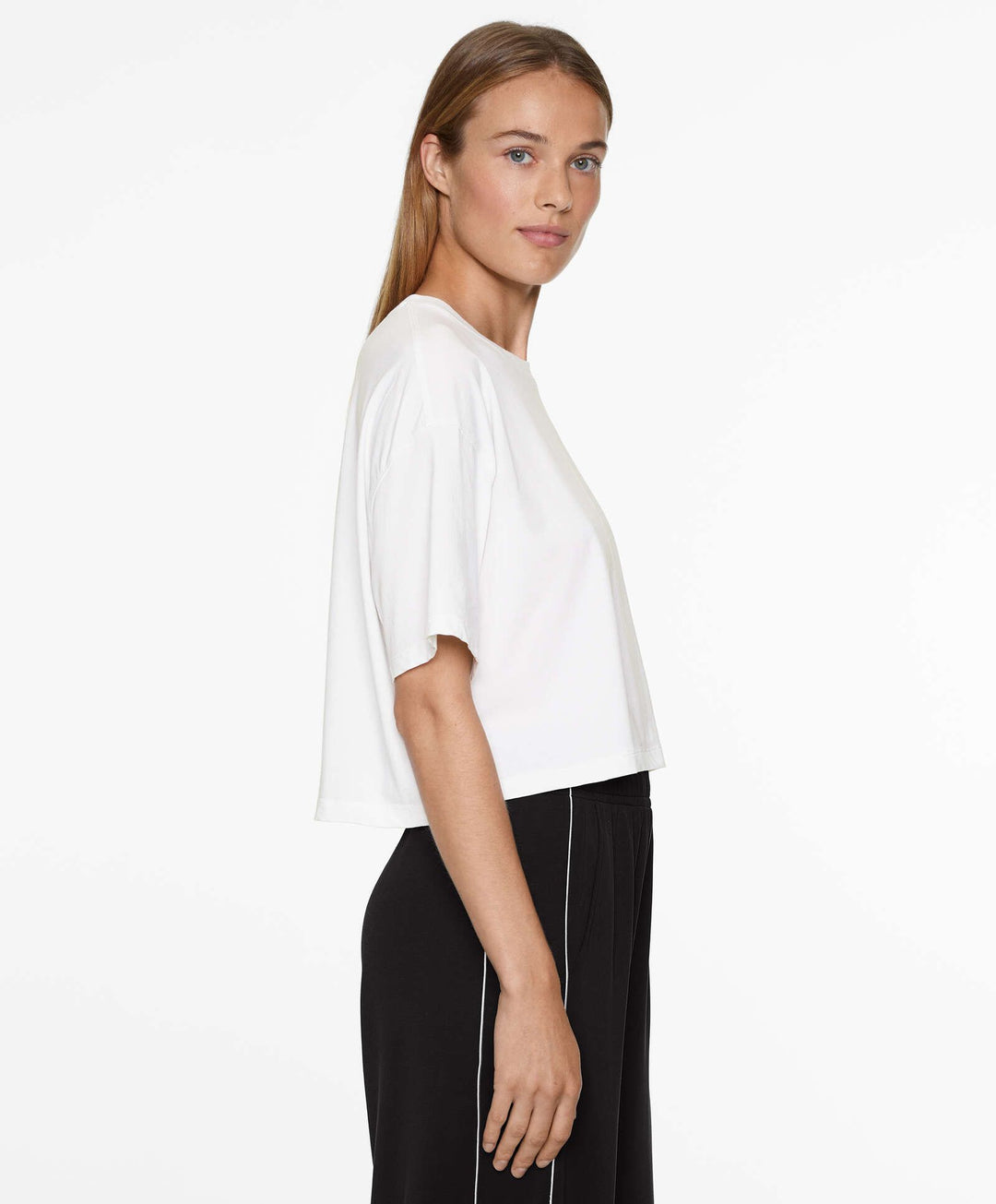 Moudda Oysho - T-Shirt Crop Coton Élasthanne - Tunisie 3