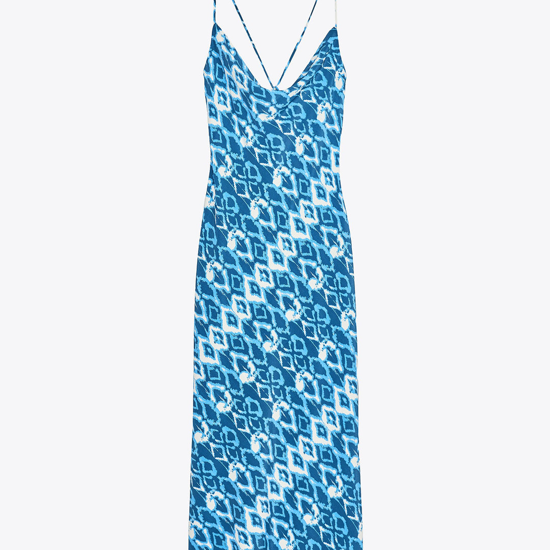 Moudda ZARA - Robe Midi Lingerie - Imprimé & Bretelles Croisées Dos - Tunisie 1