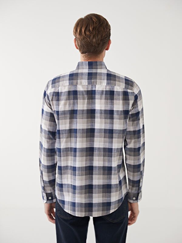 Moudda LC Waikiki - Chemise à carreaux manches longues en tissu pour Homme - Tunisie 4