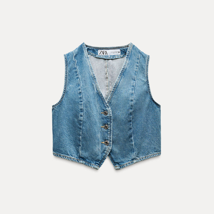 Moudda ZARA - Gilet en jean boutons apparents - Tunisie 2