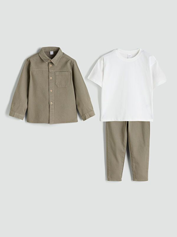 Moudda LC Waikiki - Ensemble tissé Garçon Vert pâle - Tunisie 1