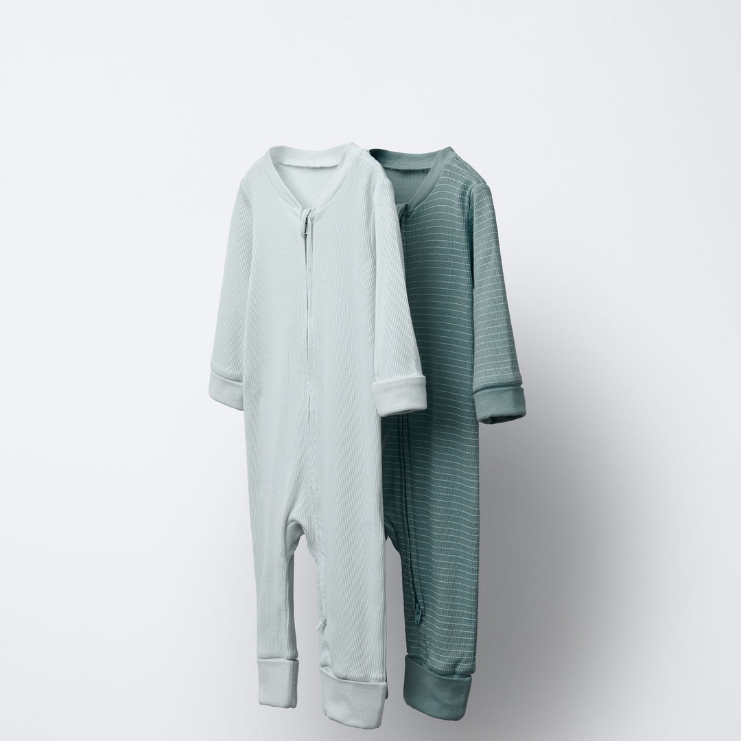 Moudda ZARA - Pack 2 Pyjamas - Rayure Imprimée + Uni Contraste - Tunisie 1