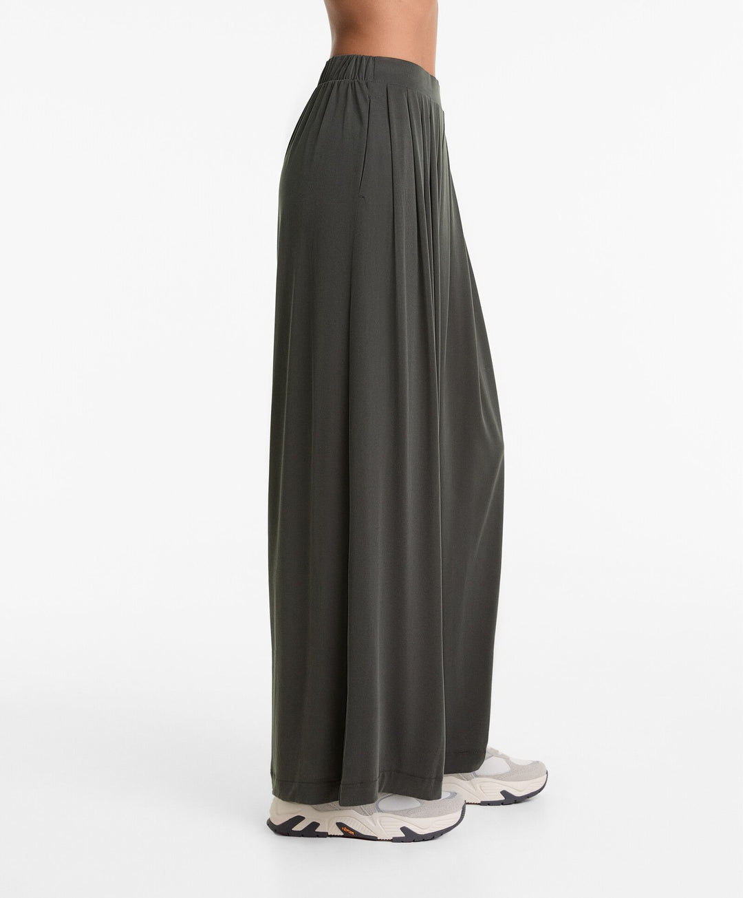 Moudda Oysho - Pantalon Long Droit Extra Large - Plis Modal/Polyester - Tunisie 7
