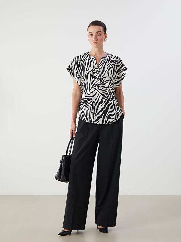 Moudda LC Waikiki - Chemise tissée imprimée uncv à manches courtes pour Femmes - Tunisie 2