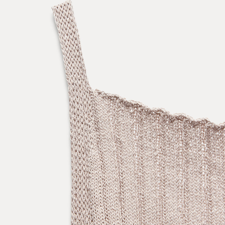 Moudda ZARA - Beige sable – top basique côtelé - Tunisie 3