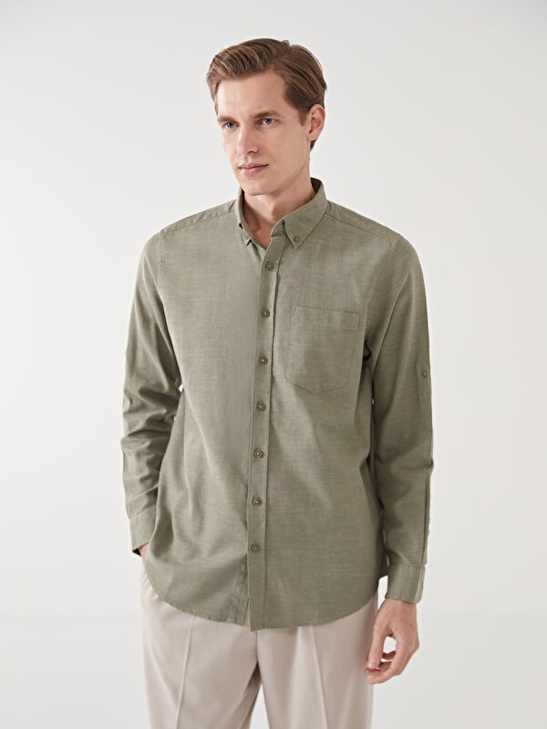 Moudda LC Waikiki - Chemise tissée à manches longues pour Hommes - Tunisie 1