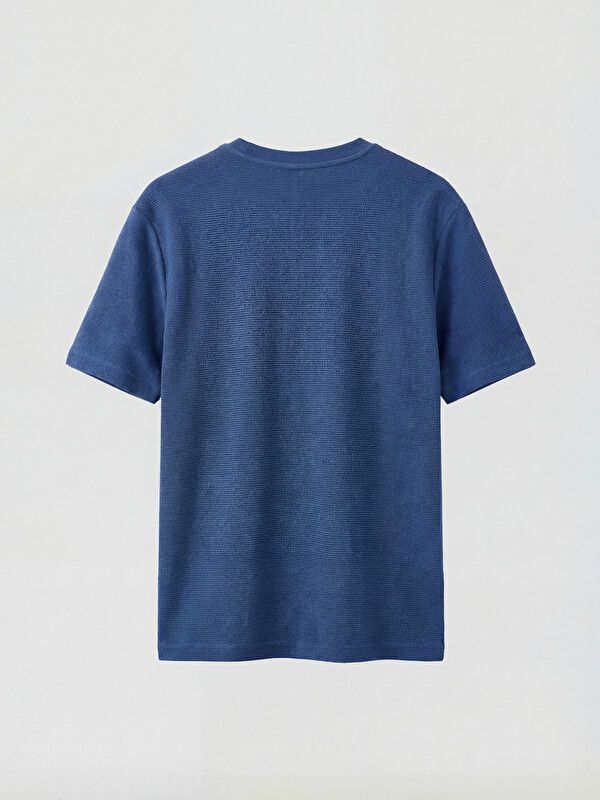 Moudda LC Waikiki - T-shirt manches courtes en jersey pour Homme couleur Bleu marine clair - Tunisie 2