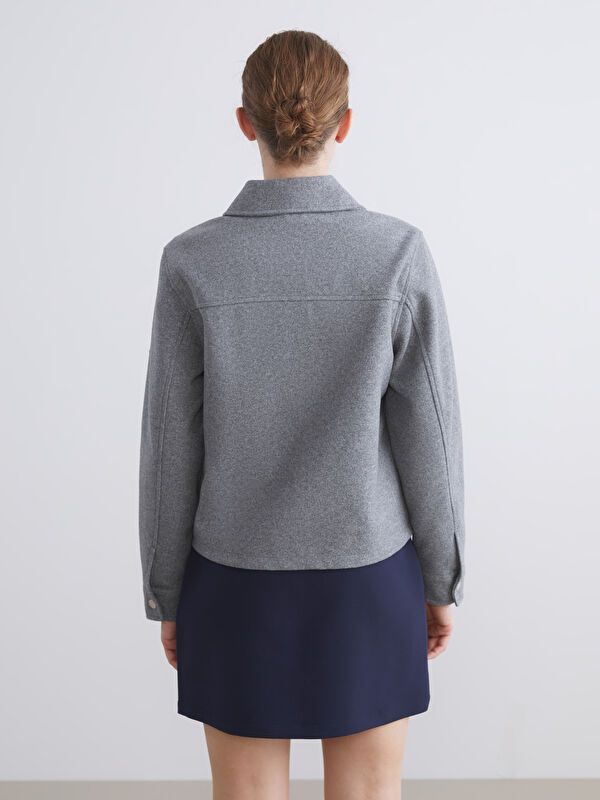 Moudda LC Waikiki - Chemise tissée maternité manches longues Femme Mélange de gris - Tunisie 5
