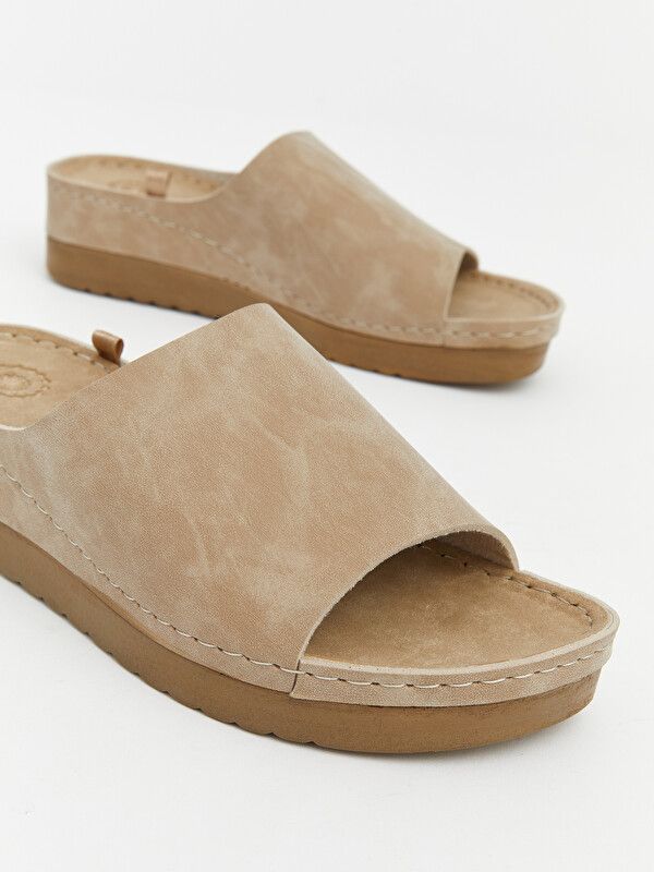 Moudda LC Waikiki - Pantoufles pour Femme couleur Beige - Tunisie 3