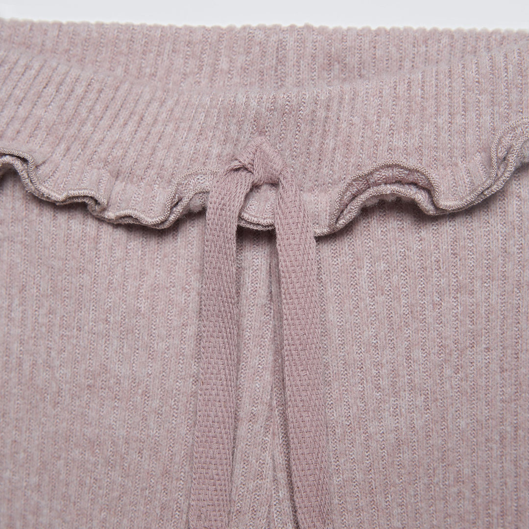 Moudda ZARA - Marron taupe – legging côtelé toucher doux - Tunisie 3