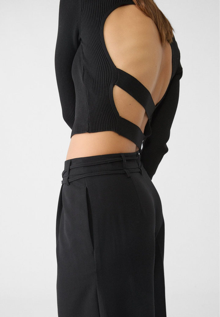 Moudda STRADIVARIUS - Pantalon Super Large avec Ceinture Nœud - Tunisie 4