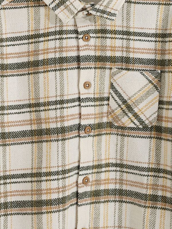 Moudda LC Waikiki - Chemise tissée manches longues Garçon À carreaux verts - Tunisie 4