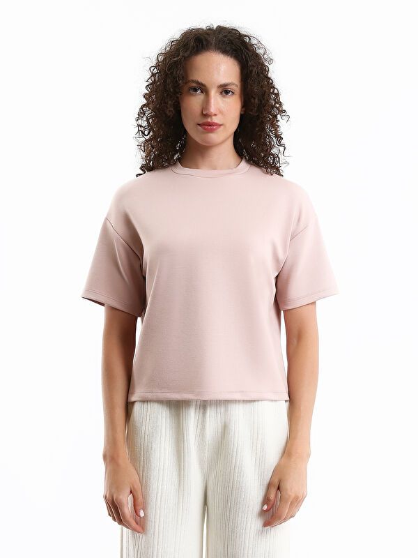 Moudda LC Waikiki - Body jersey manches courtes Femme Rose terne - Tunisie 1