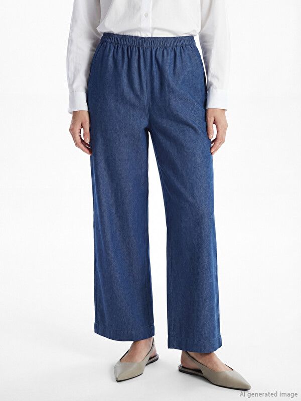 Moudda LC Waikiki - Pantalon en jean pour Femme couleur Rodeo foncé - Tunisie 2