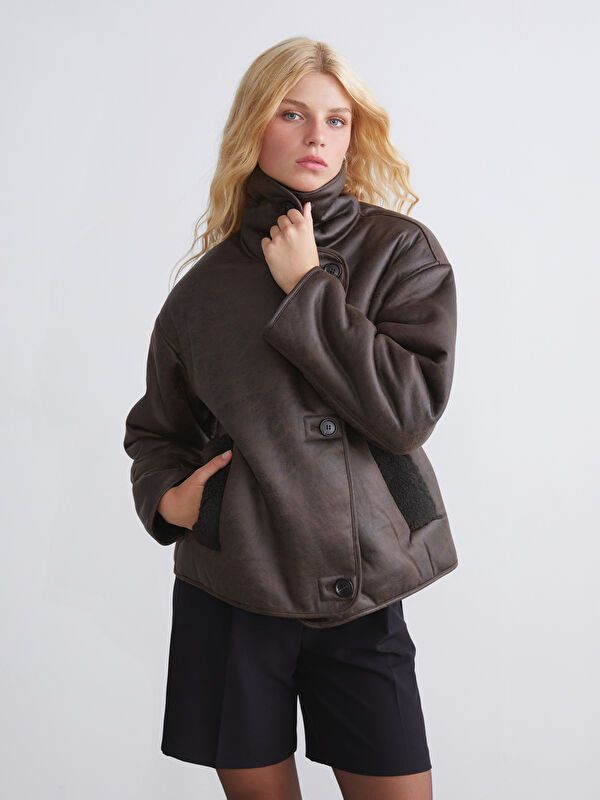 Moudda LC Waikiki - Manteau en cuir PU lourd pour Femmes - Tunisie 1