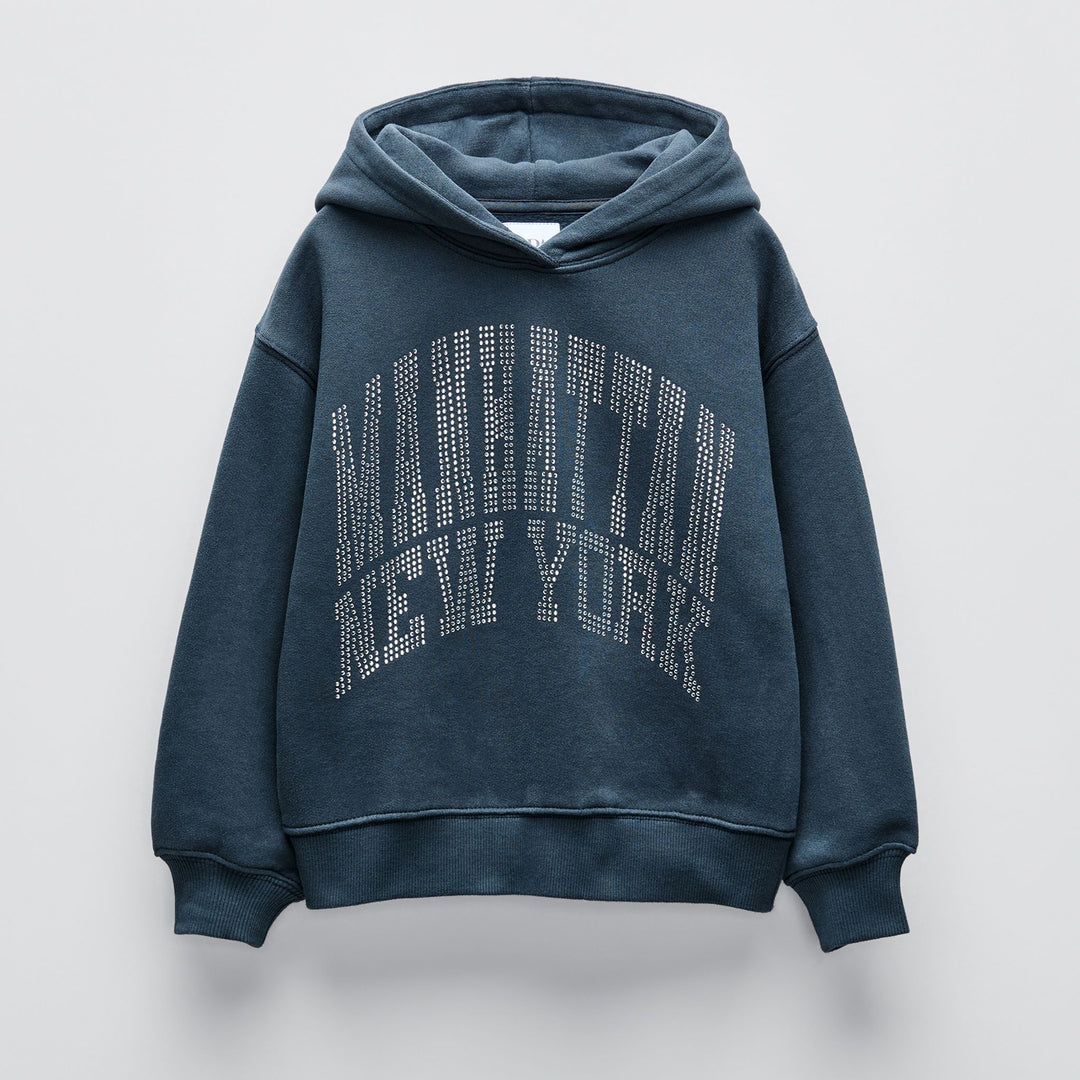 Moudda ZARA - Sweat à capuche texte strass - Tunisie 2