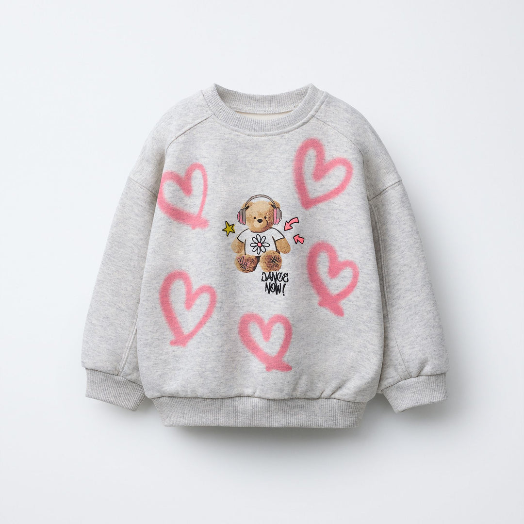 Moudda ZARA - Sweat Enfant - Ourson Brodé & Cœur - Tunisie 1