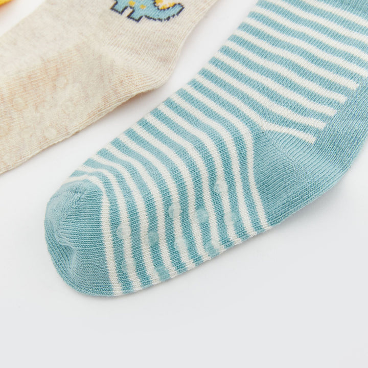 Moudda LC Waikiki - Chaussettes courtes Garçon Rayures jaunes - Tunisie 3