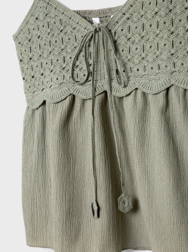 Moudda STRADIVARIUS - T-Shirt à Bretelles en Crochet Combiné - Tunisie 3