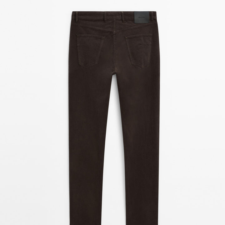 Moudda Massimo Dutti - Pantalon jean velours côtelé diagonal coupe slim - Tunisie 5