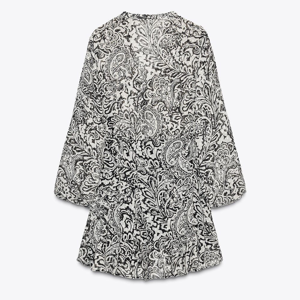 Moudda ZARA - Robe Mini Plumetis - Imprimé Paysley - Tunisie 2