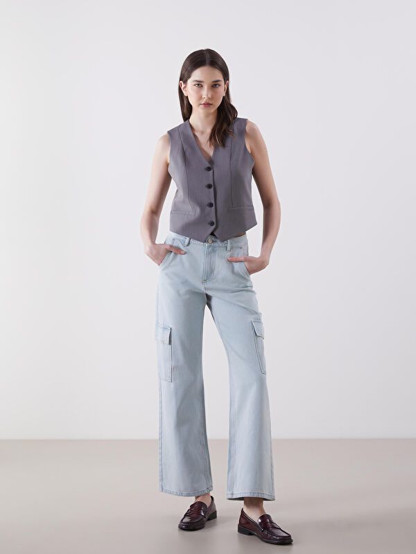 Moudda LC Waikiki - Débardeur tissé Femme Mélange de gris - Tunisie 2