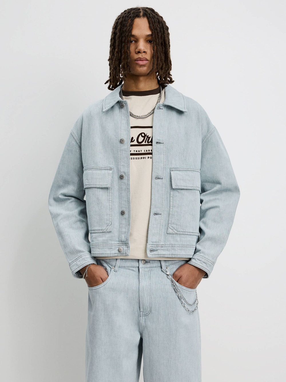 Moudda PULL & BEAR - Veste Denim - Chevron - Tunisie 2