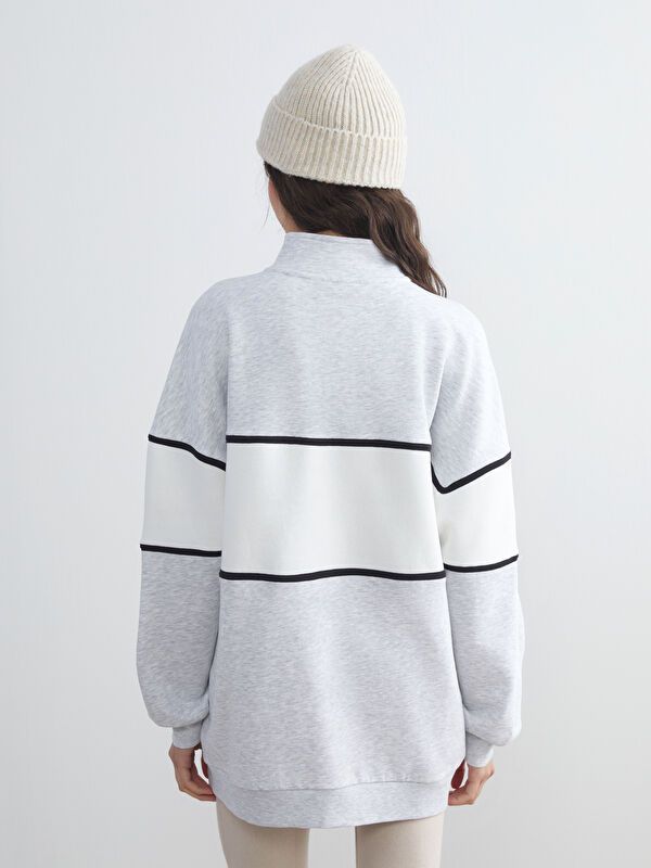Moudda LC Waikiki - Sweatshirt en jersey Femme Mélange gris clair - Tunisie 4