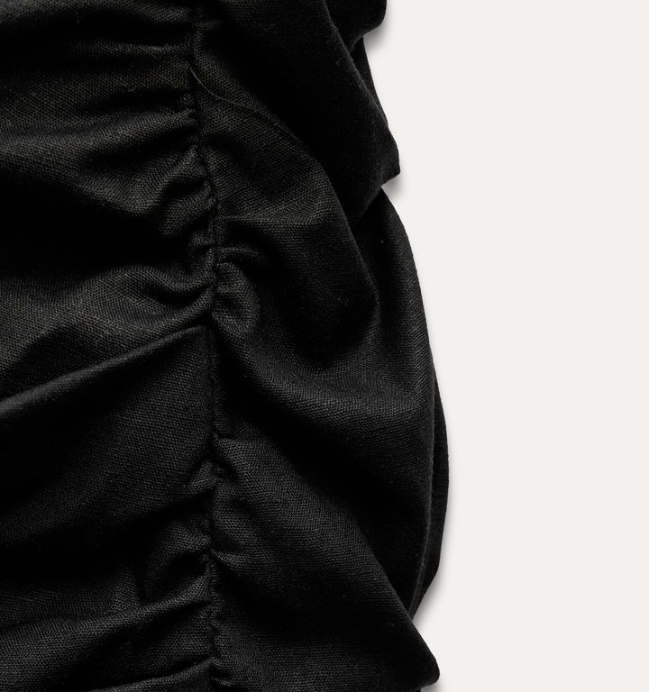 Moudda ZARA - Robe mi-longue en lin asymétrique drapée - Tunisie 3