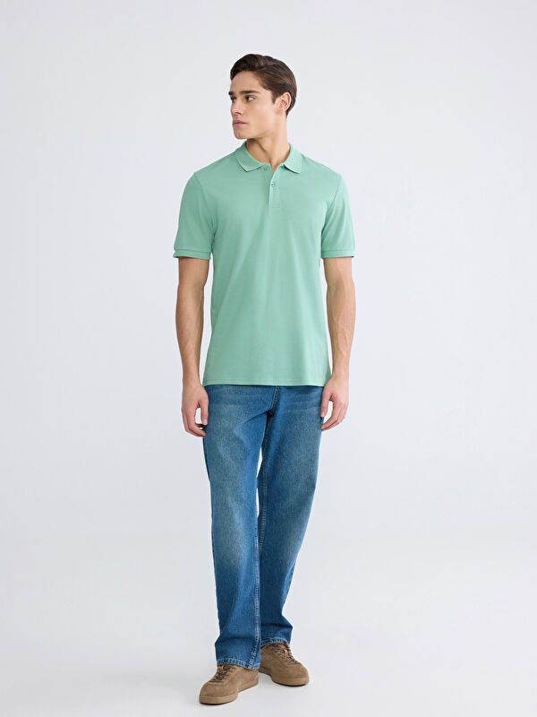 Moudda LC Waikiki - T-shirt col polo basique manches courtes en jersey pour Homme - Tunisie 2