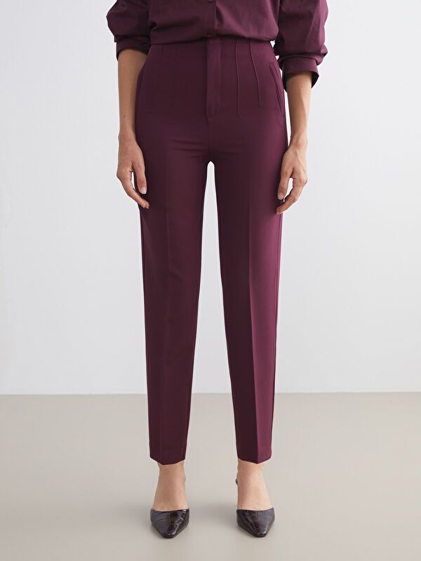 Moudda LC Waikiki - Pantalon tissé moyen Femme Bordeaux foncés - Tunisie 2