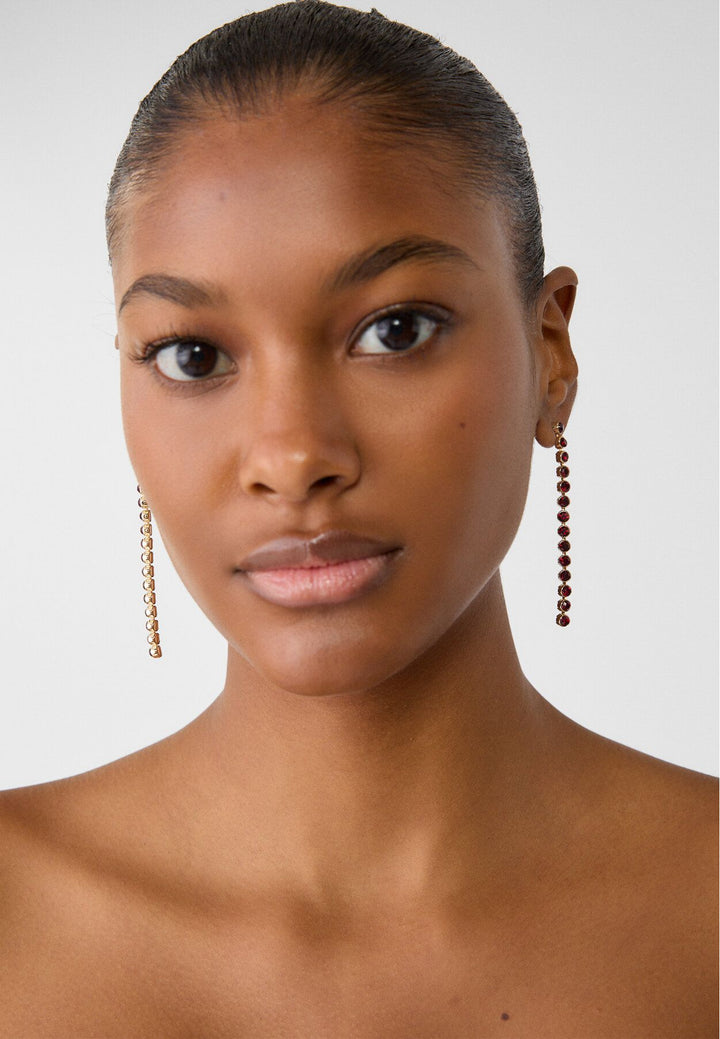 Moudda STRADIVARIUS - Lot de 2 Boucles d'Oreilles Longues Strass - Tunisie 3