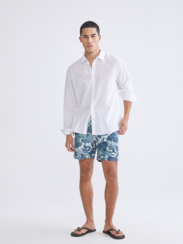 Moudda LC Waikiki - Maillot de bain pour Homme couleur Vert imprimé - Tunisie 1
