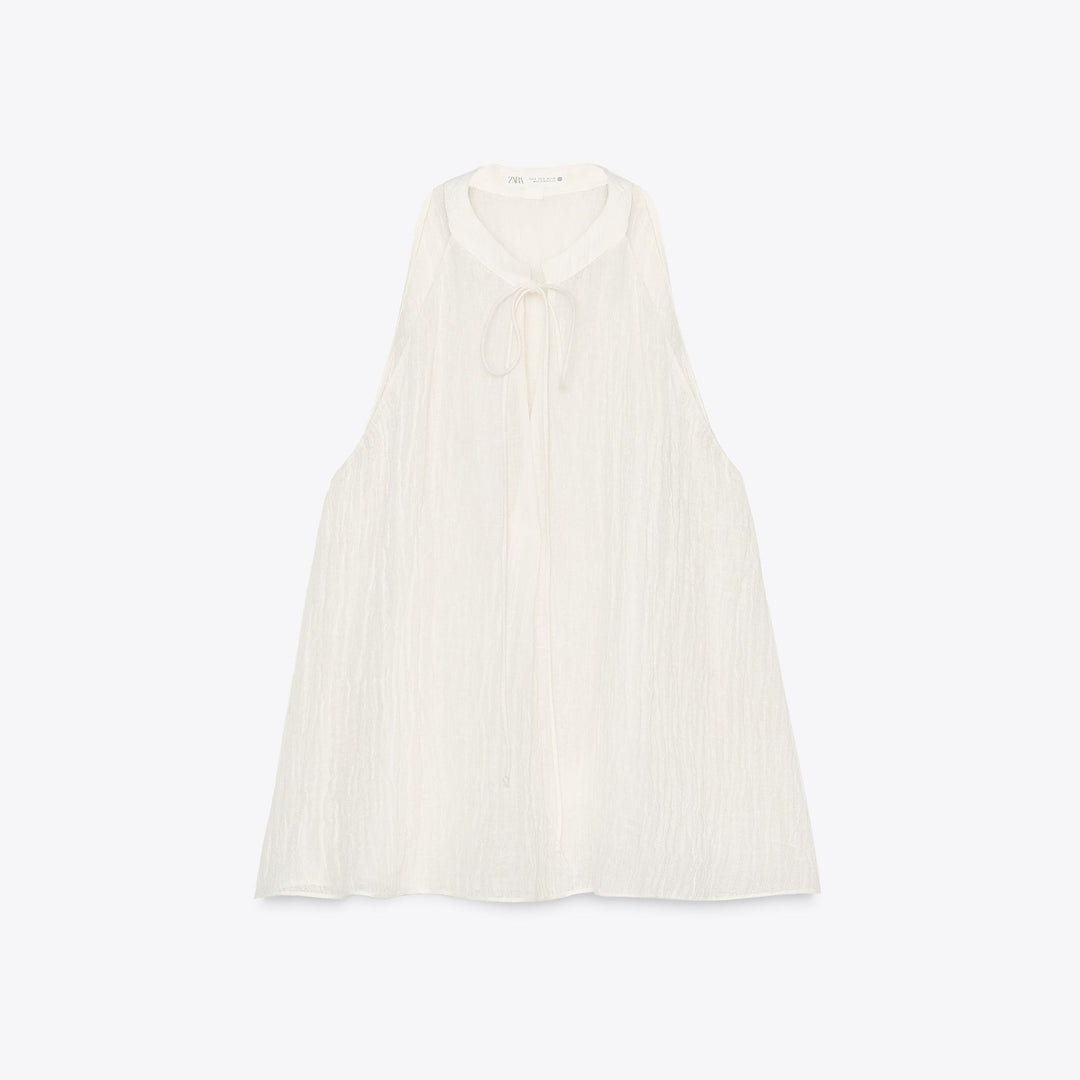 Moudda ZARA - Top Lin - Bambula Halter & Volume - Tunisie 1